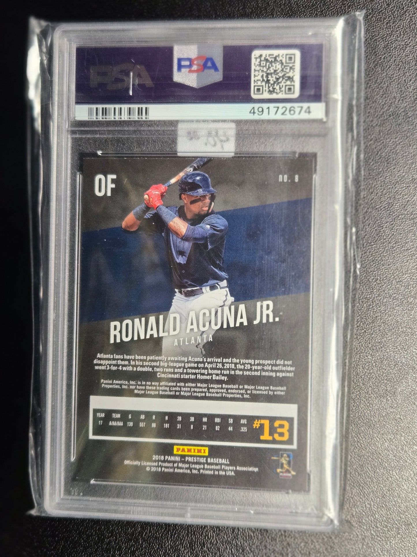 2018 Panini Chronicles #8 Ronald Acuna Jr Prestige