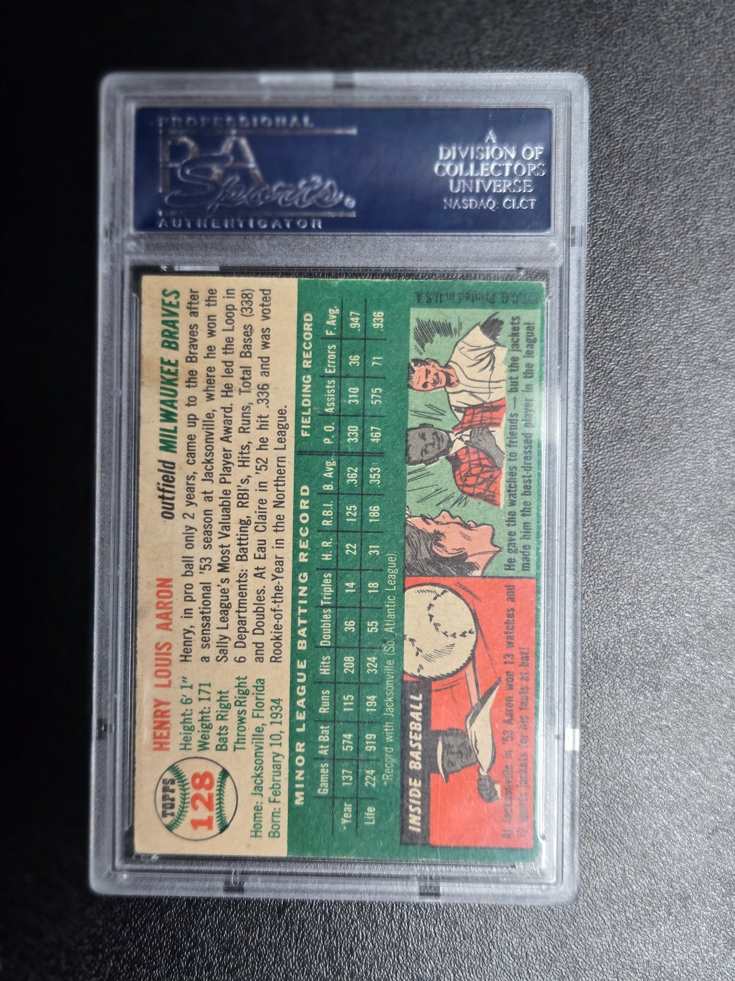 1954 Topps #128 Henry Aaron