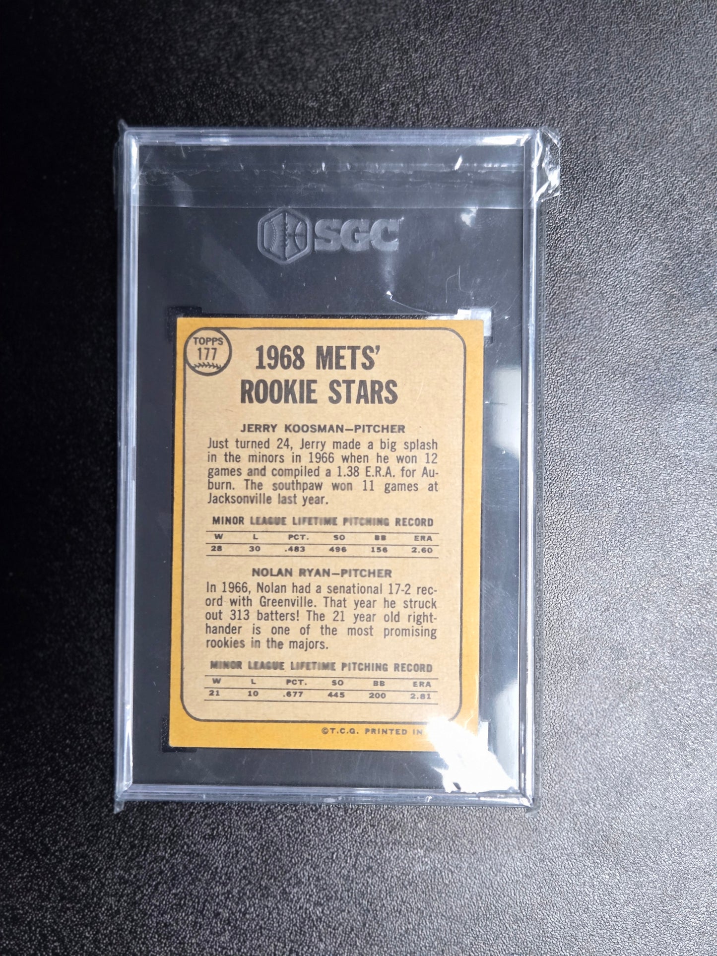 1968 Topps #177 Nolan Ryan/ Jerry Koosman