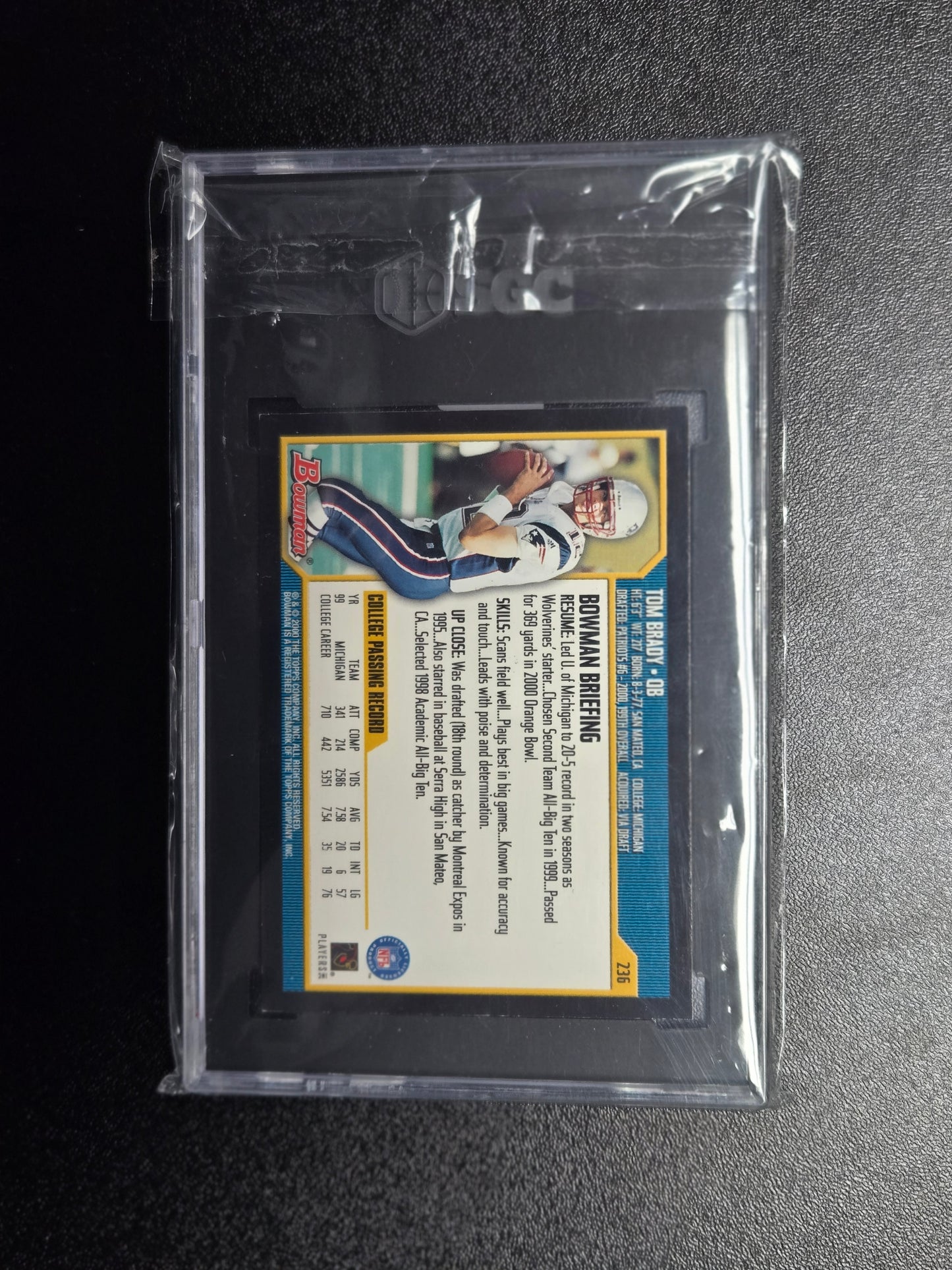 2000 Bowman #236 Tom Brady