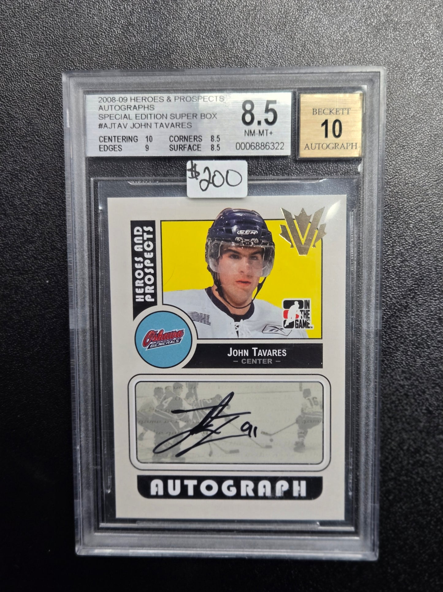 2008-09 Heroes & Prospects Autographs Special Edition Super Box #AJTAV John Tavares