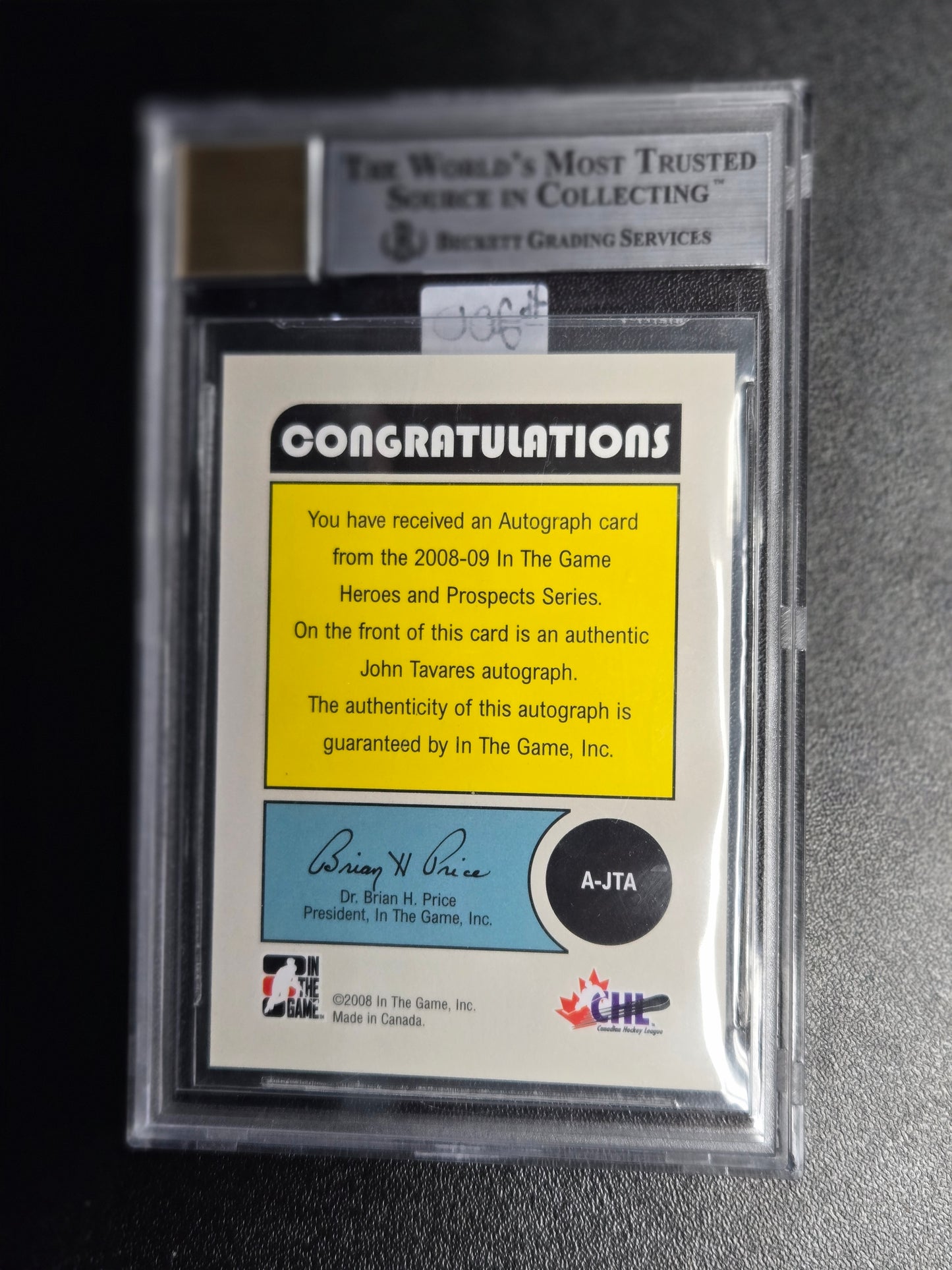 2008-09 Heroes & Prospects Autographs Special Edition Super Box #AJTAV John Tavares