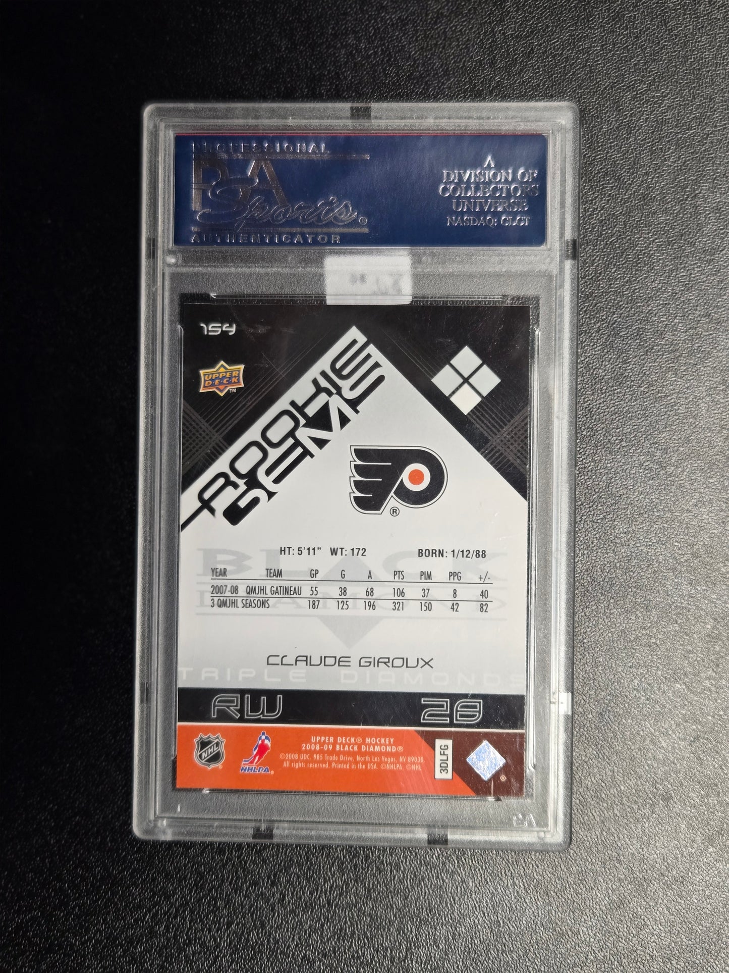 2008 UD Black Diamond #154 Claude Giroux