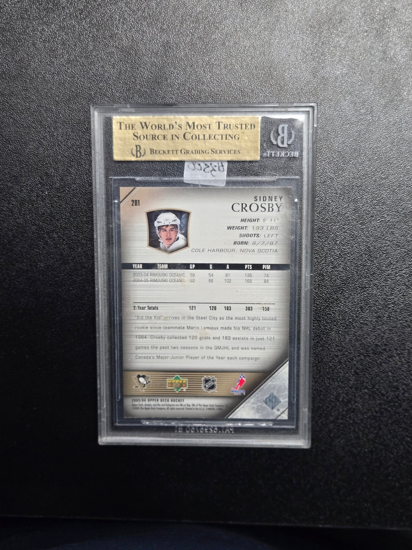 2005-06 Upper Deck #201 Sidney Crosby