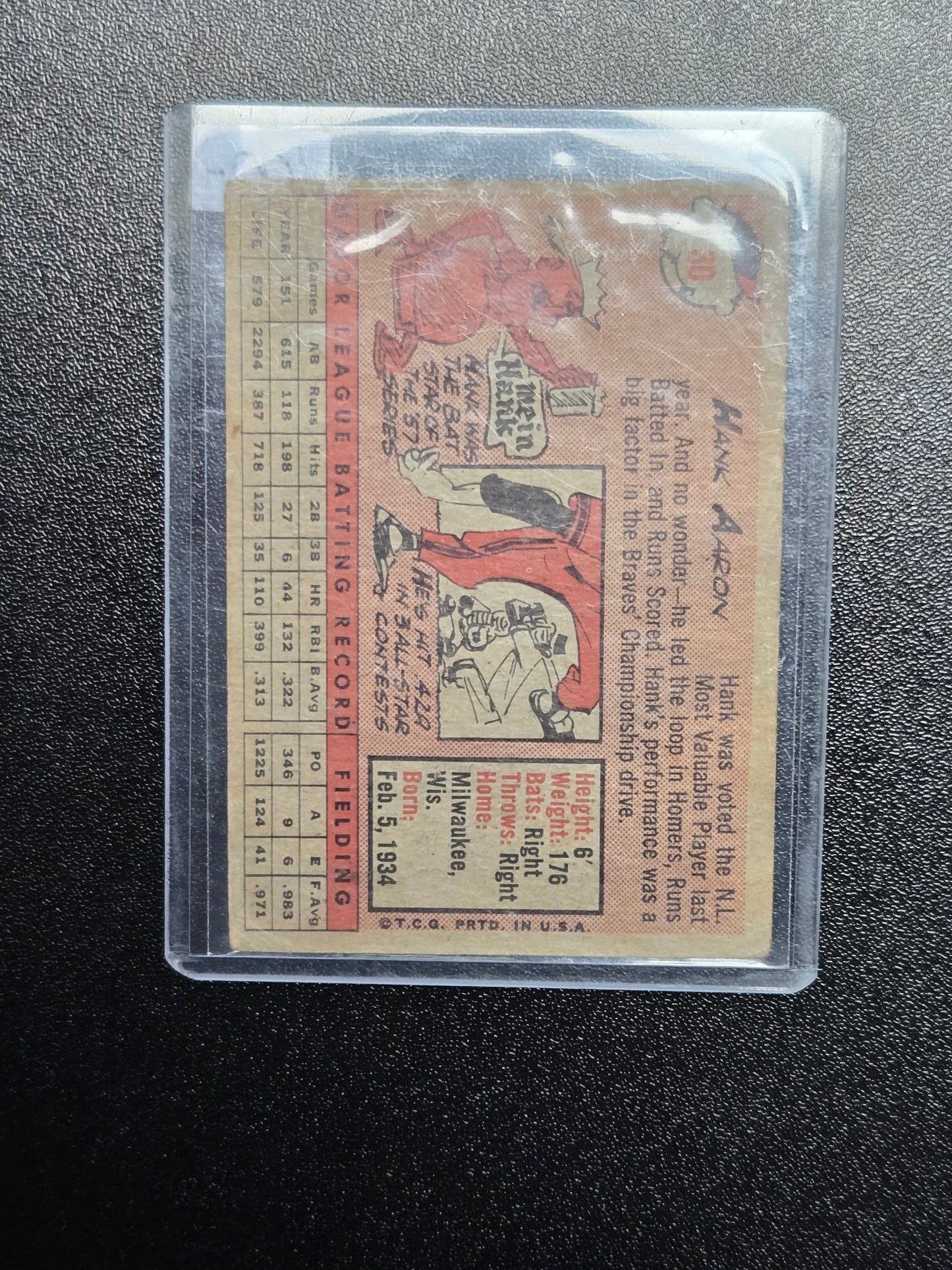 1958 Topps #30 Hank Aaron