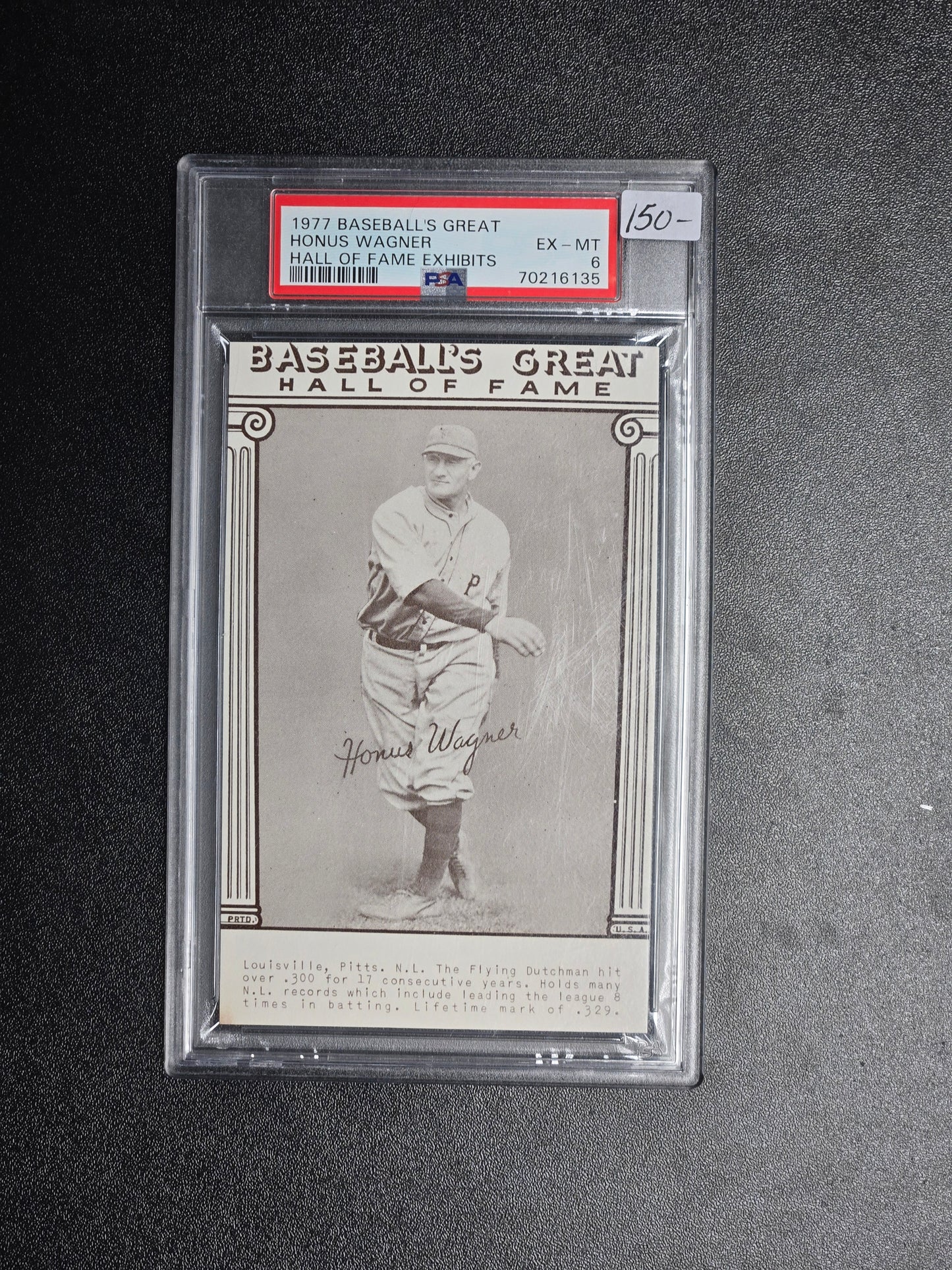1977 Baseball's Great Honus Wagner Hall Of Fame Exhibits