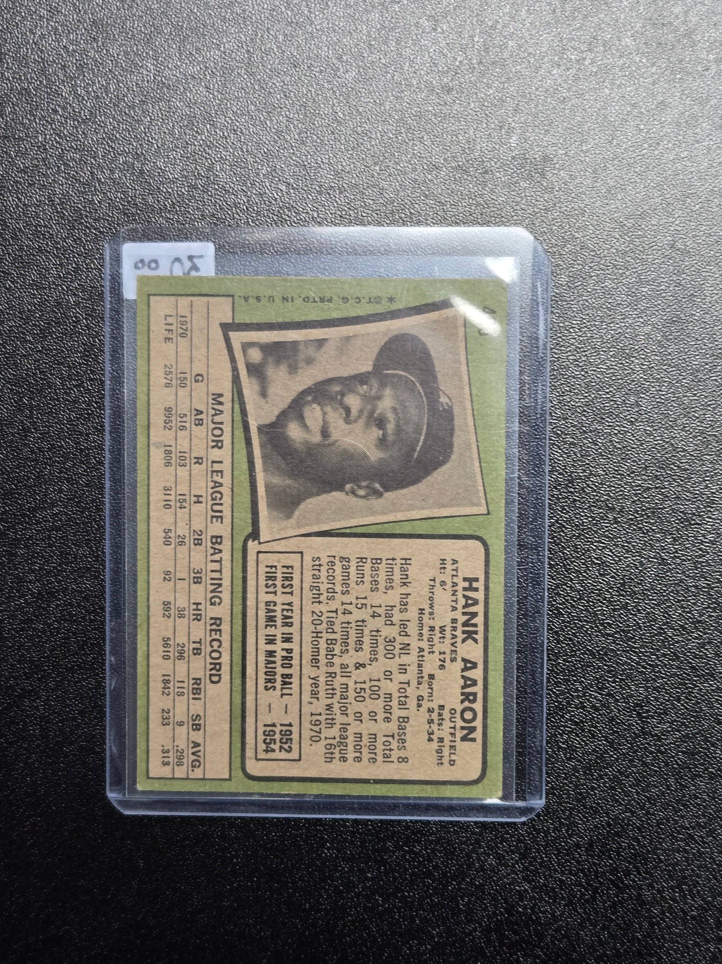 1971 Topps #400 Hank Aaron
