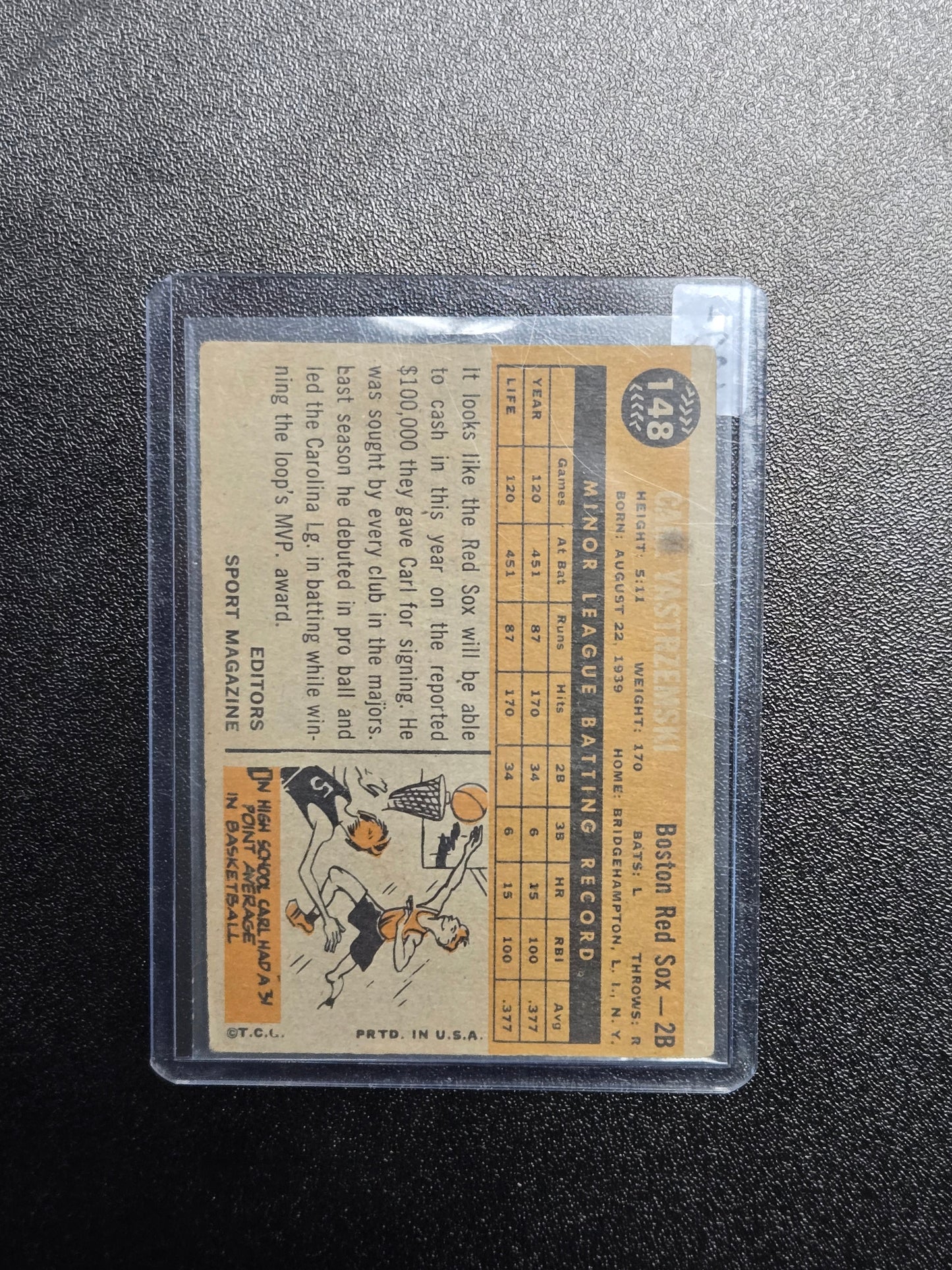 1960 Topps #148 Carl Yastrzemski