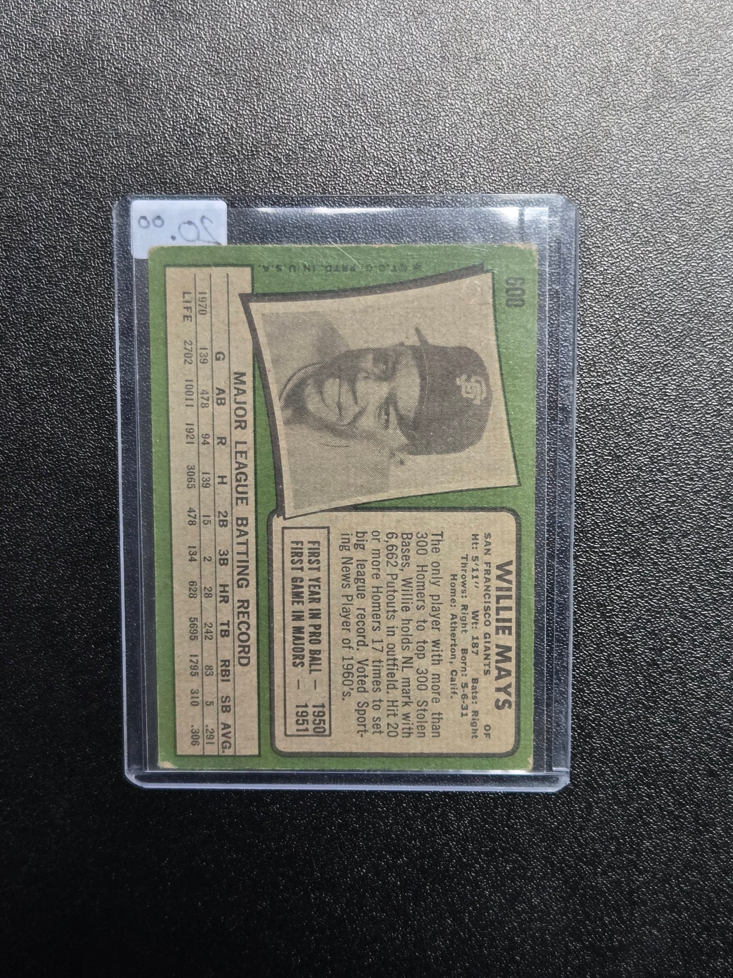 1971 Topps - Willie Mays #600