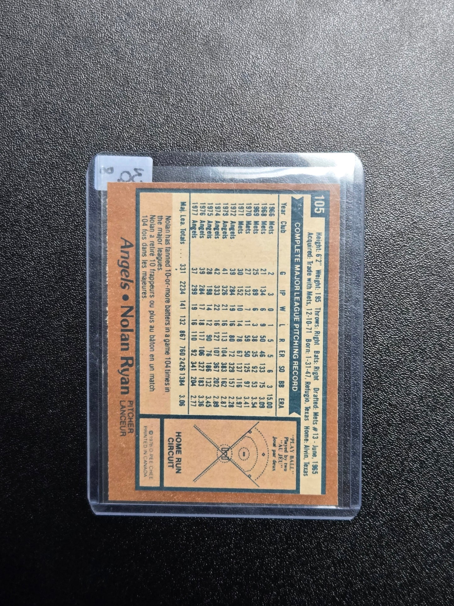1978 O-Pee-Chee #105 Nolan Ryan