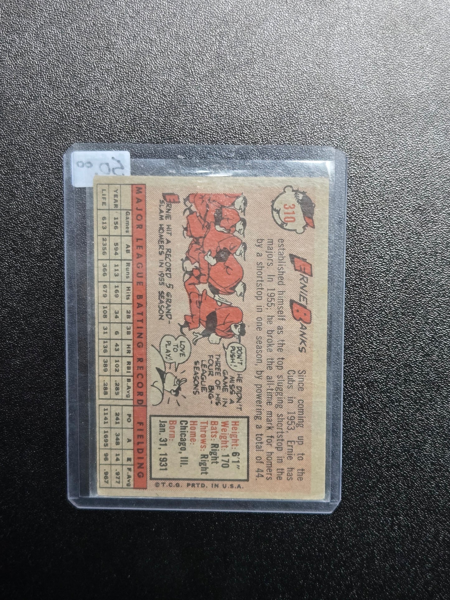 1958 Topps - #310 Ernie Banks
