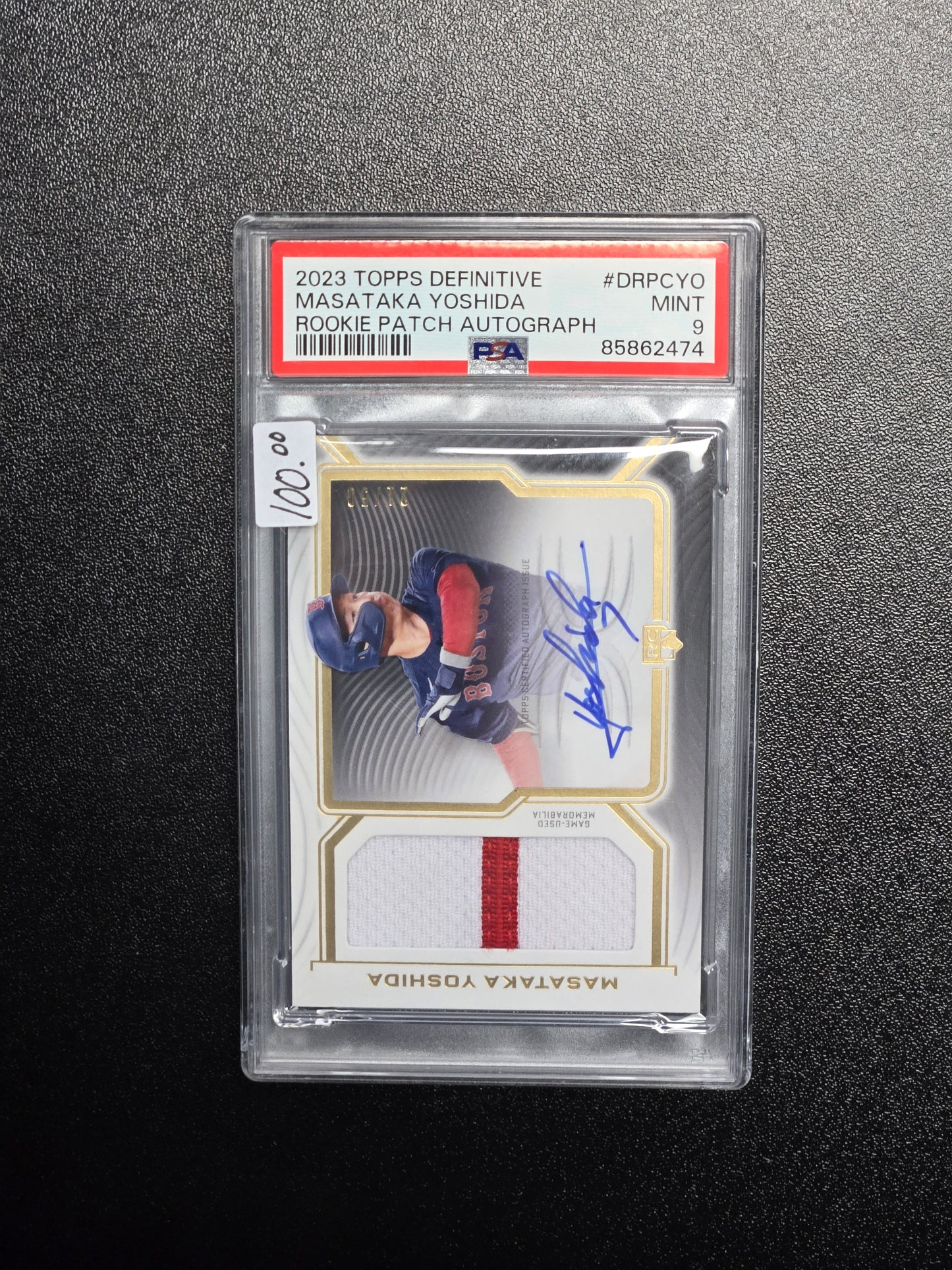 2023 Topps Definitive Masataka Yoshida Rookie Patch Auto #DRPCYO