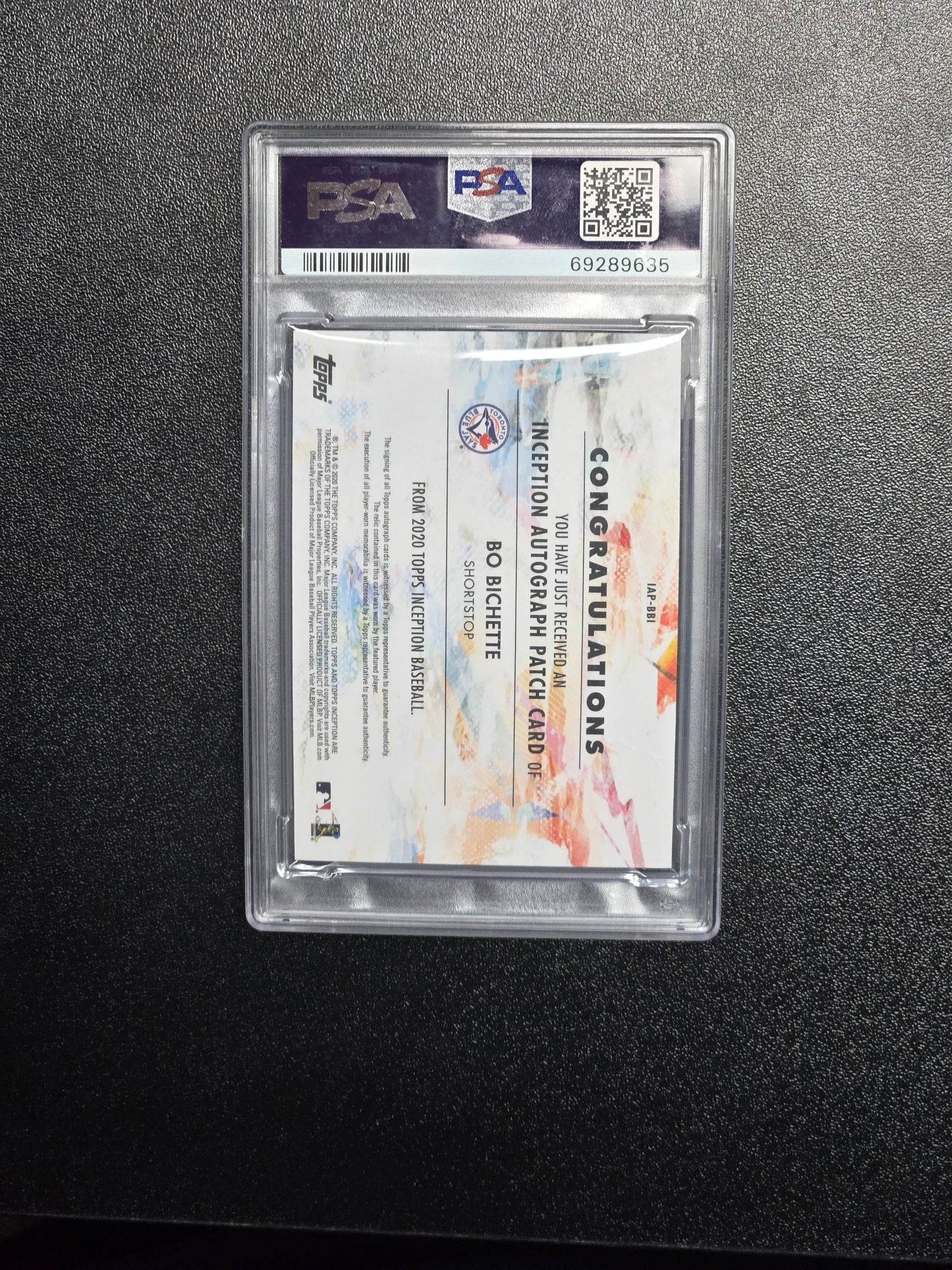 2020 Topps Inception Bo Bichette Auto Patch - Magenta