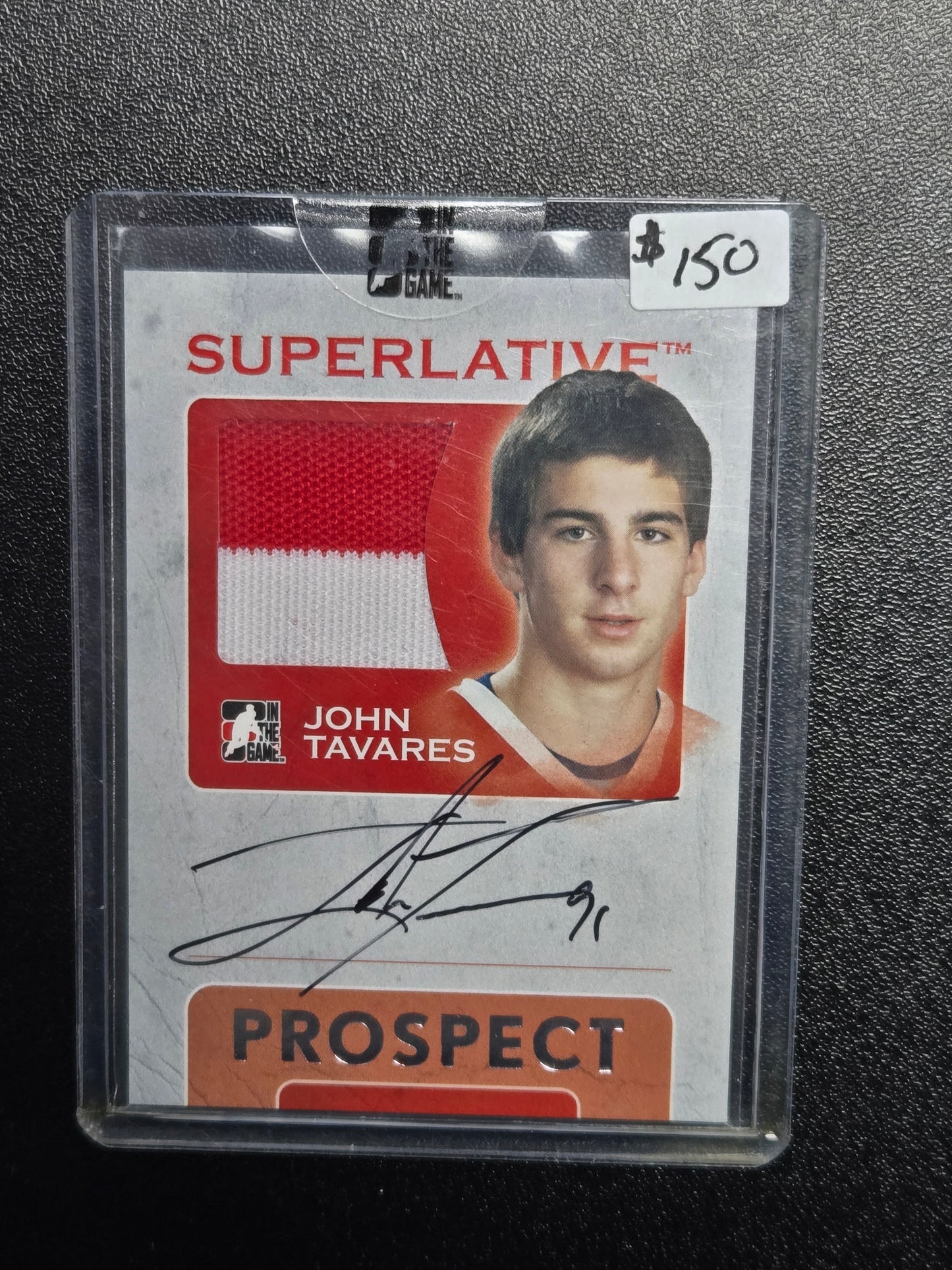 2007 JOHN TAVARES ROOKIE ITG SUPERLATIVE Auto Jersey Autograph silver version 1 of 50