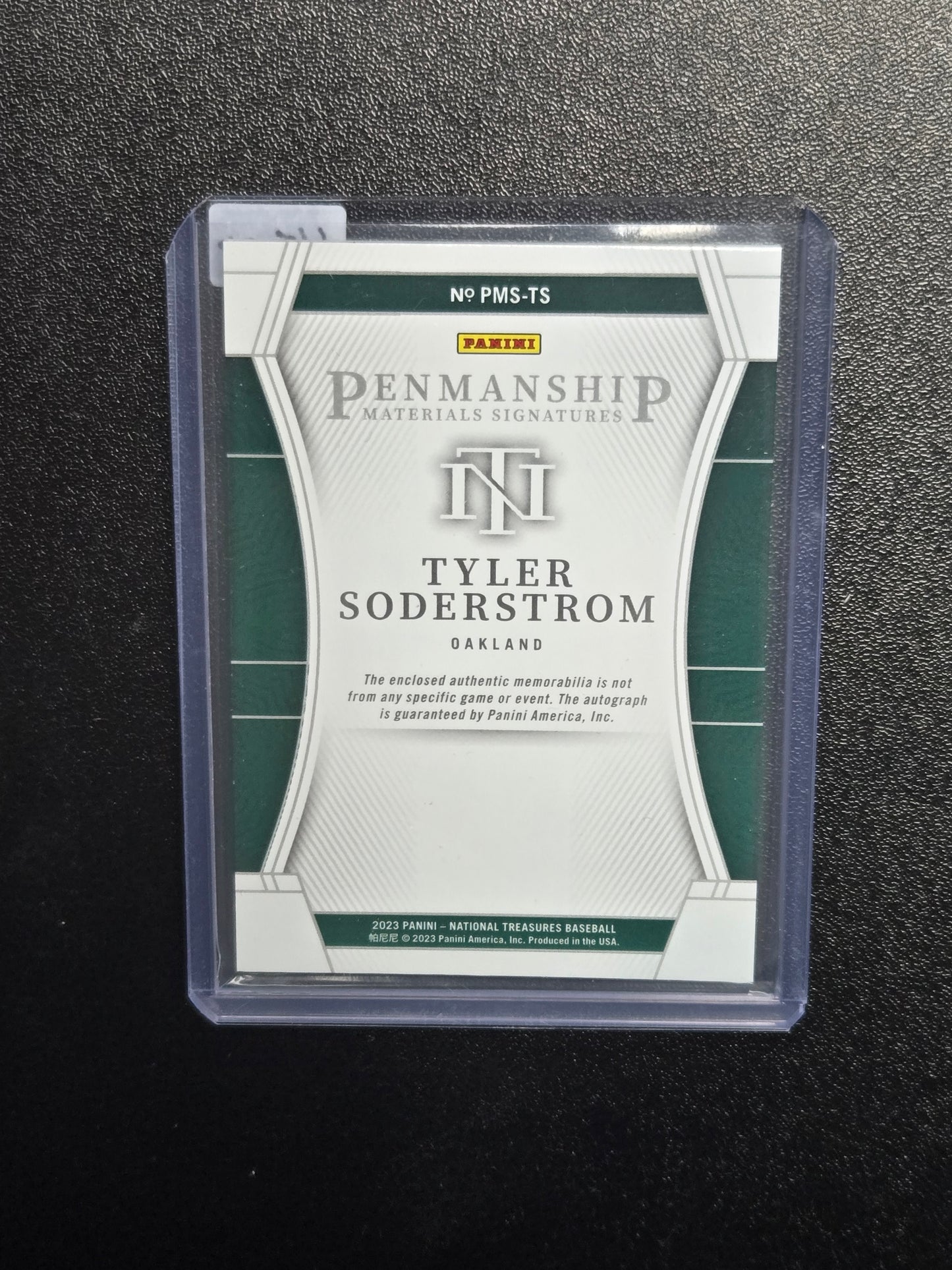 2023 Panini National Treasures Patch Auto 87/99 Tyler Soderstrom #PMS-TS