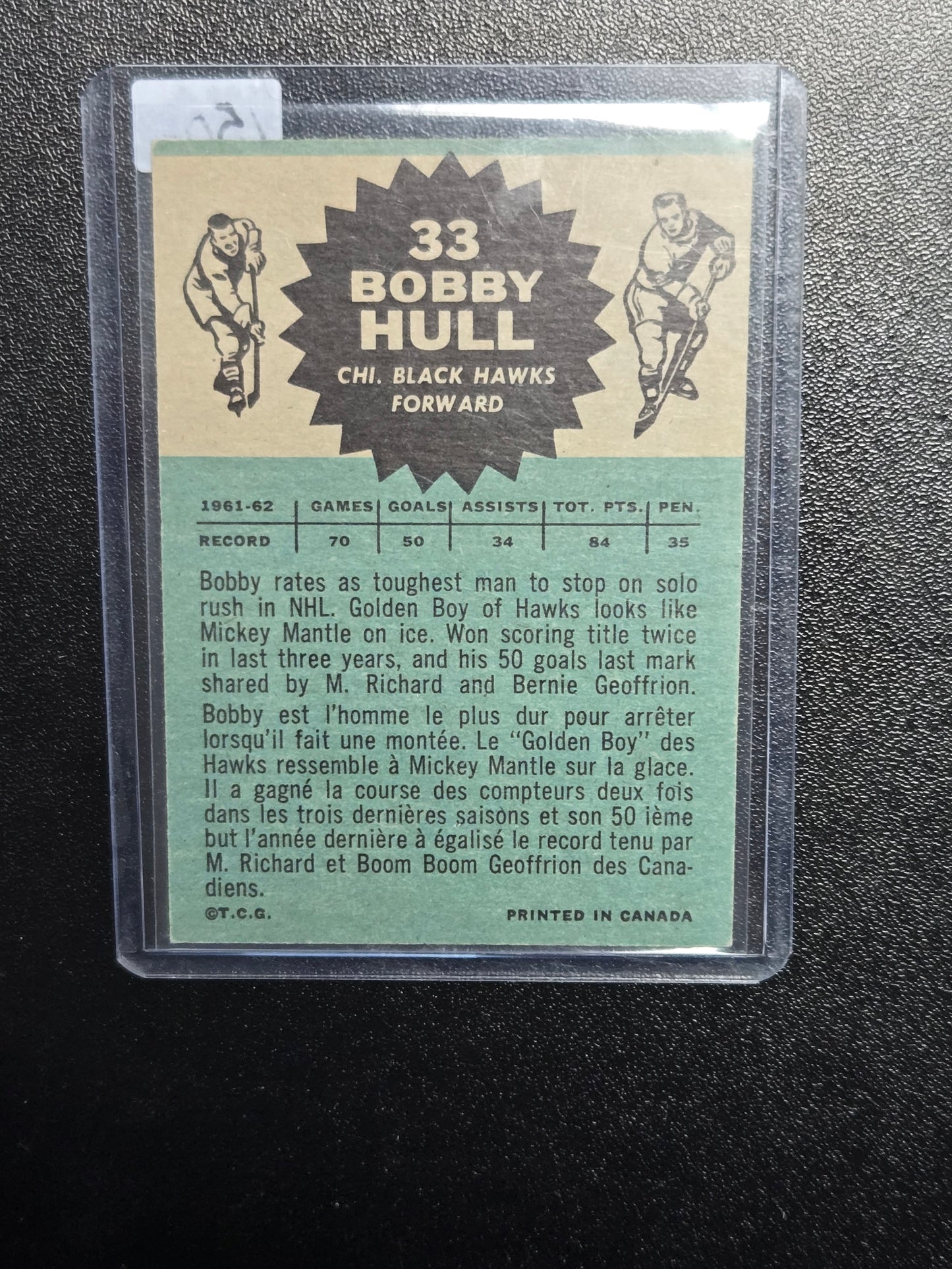 1962-63 Topps #33 Bobby Hull