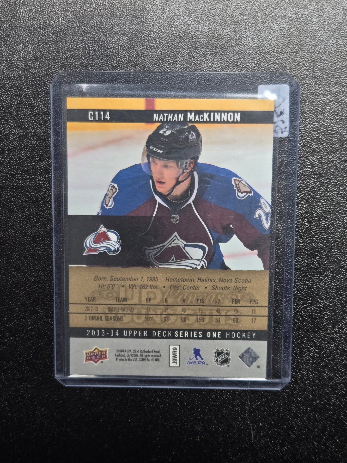 2013-14 UD Series 1 Nathan MacKinnon Young Guns UD Canvas #C114