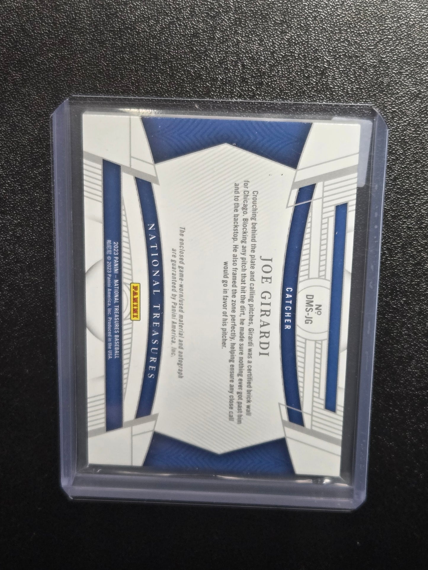 2023 Panini Joe Girardi National Treasures #DMS-JG Patch Auto