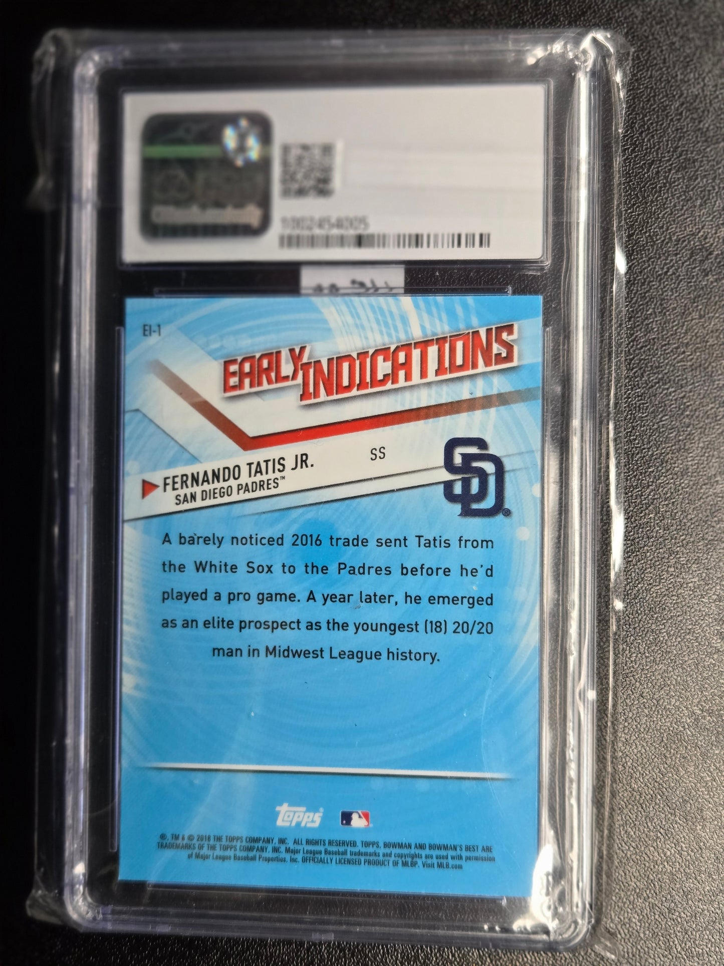 2018 Fernando Tatis Jr. Bowman's Best Early Indications #EI-1