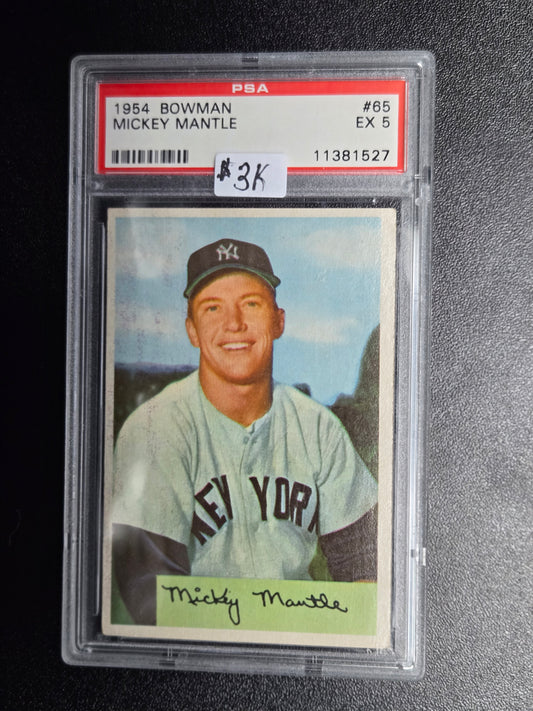 1954 Bowman #65 Mickey Mantle