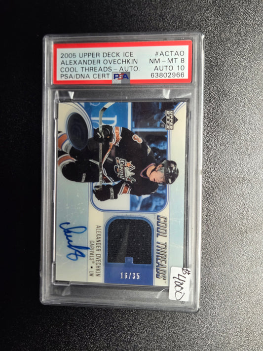 2005 Upper Deck Ice #ACTAO Alexander Ovechkin Cool Threads - Auto Patch 16/35