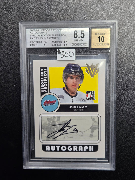 2008-09 Heroes & Prospects Autographs Special Edition Super Box #AJTAV John Tavares
