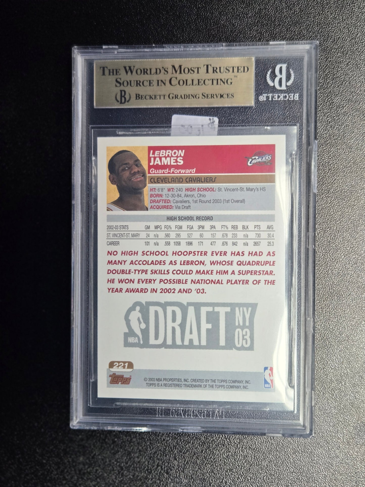 2003-04 Topps #221 Lebron James