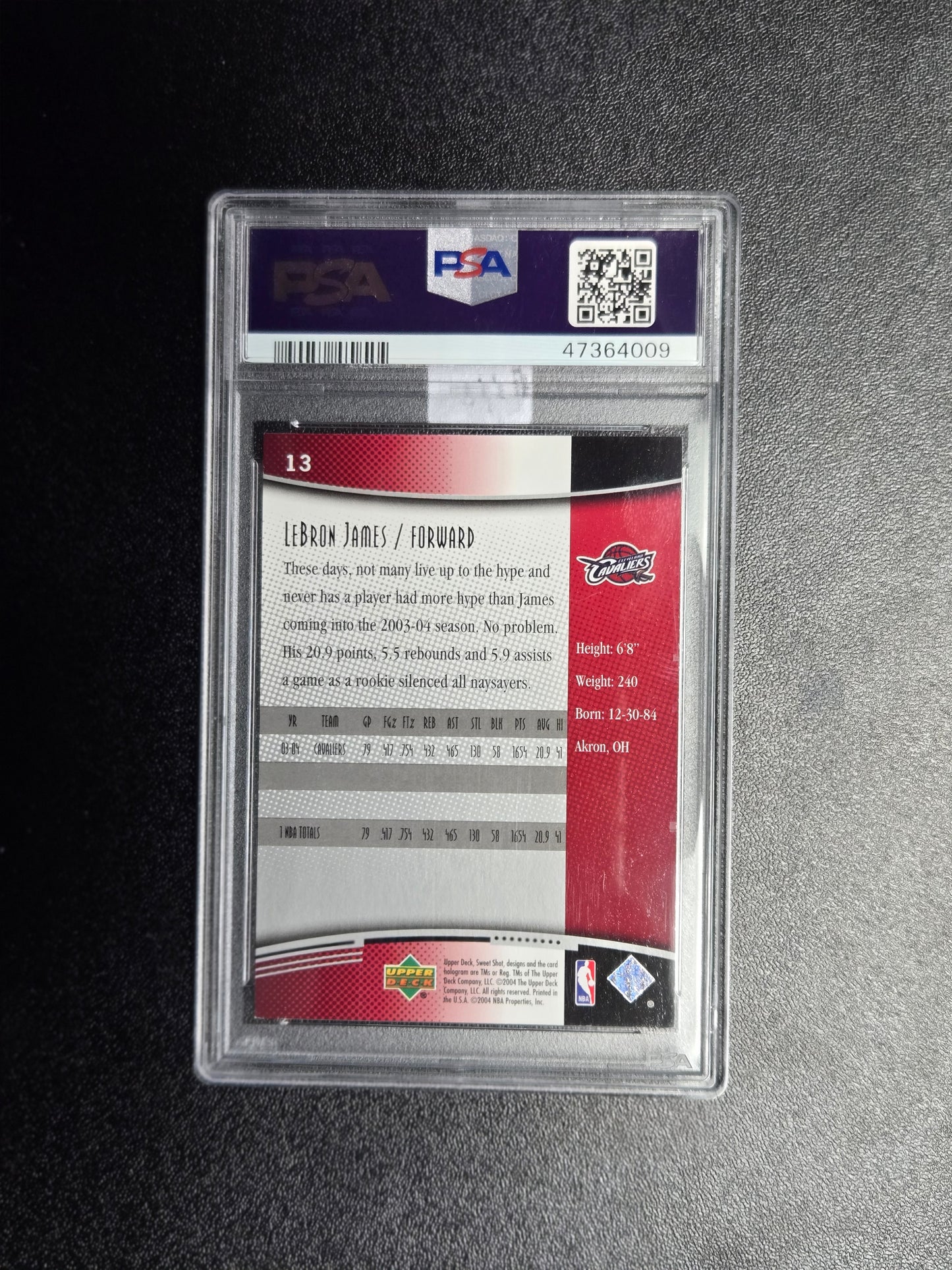 2004 UD Sweet Shot LeBron James