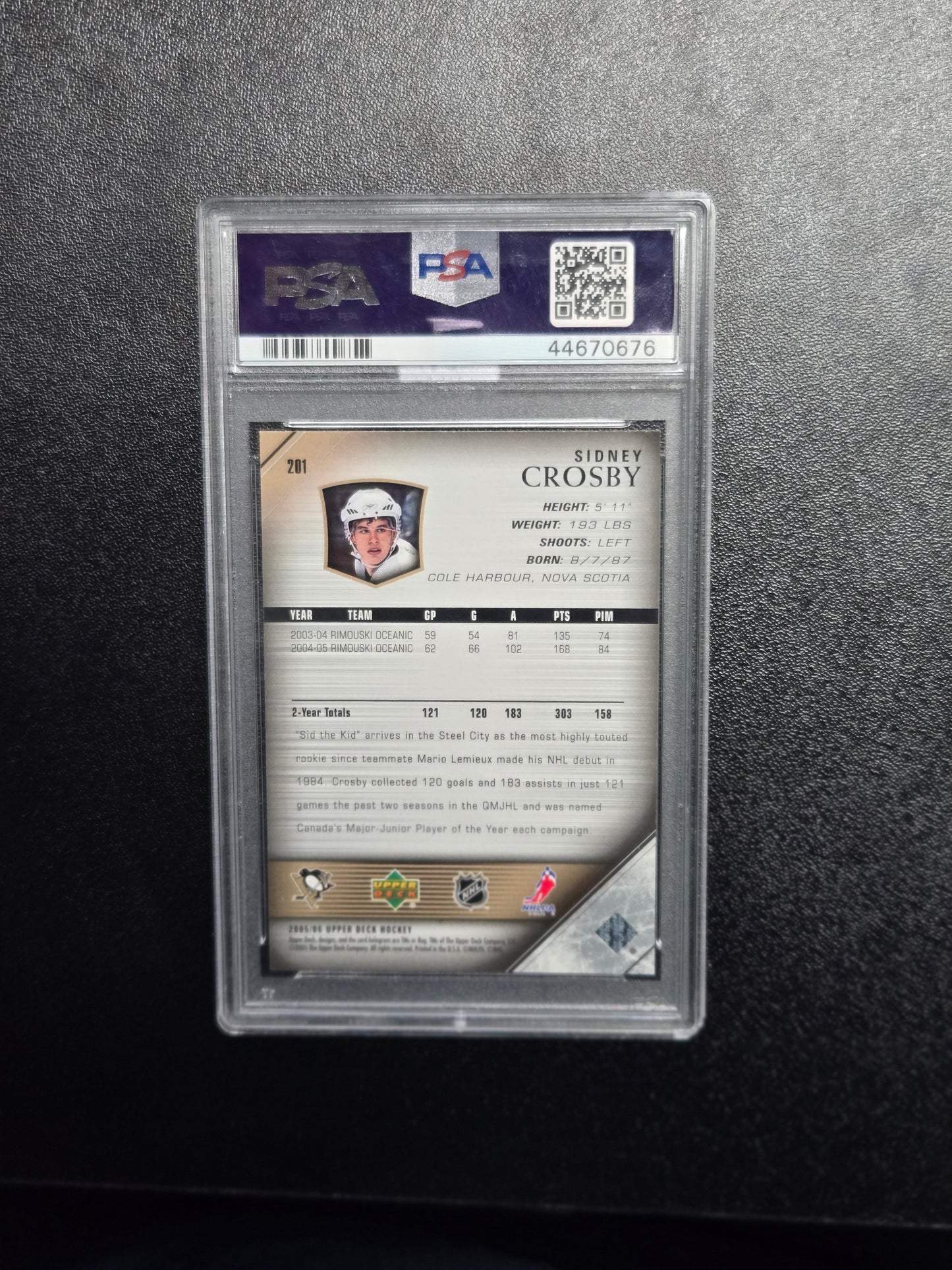 2005 Upper Deck #201 Sidney Crosby