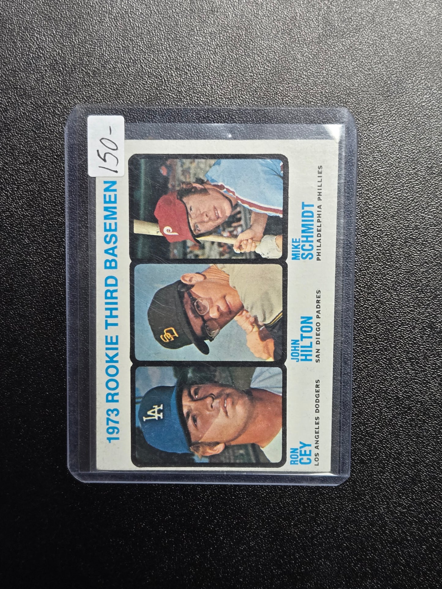 1973 Topps #615 Rookie Third Basemen Mike Schmidt, Ron Cey, John Hilton