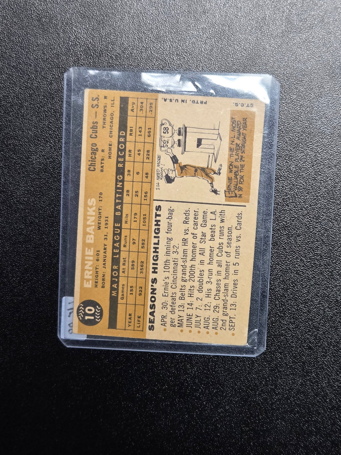 1960 Topps #10 Ernie Banks
