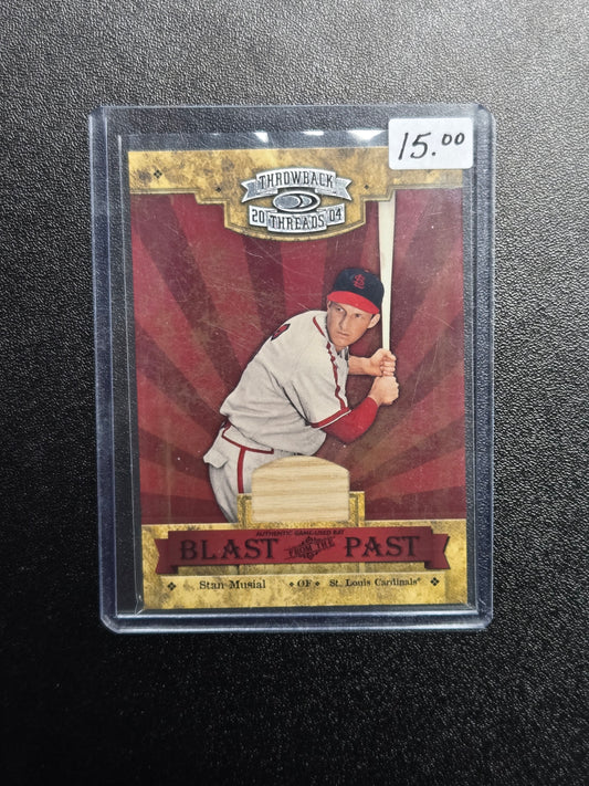 2004 Throwback Threads Blast From the Past #BP-23 Stan Musial Bat 064/250