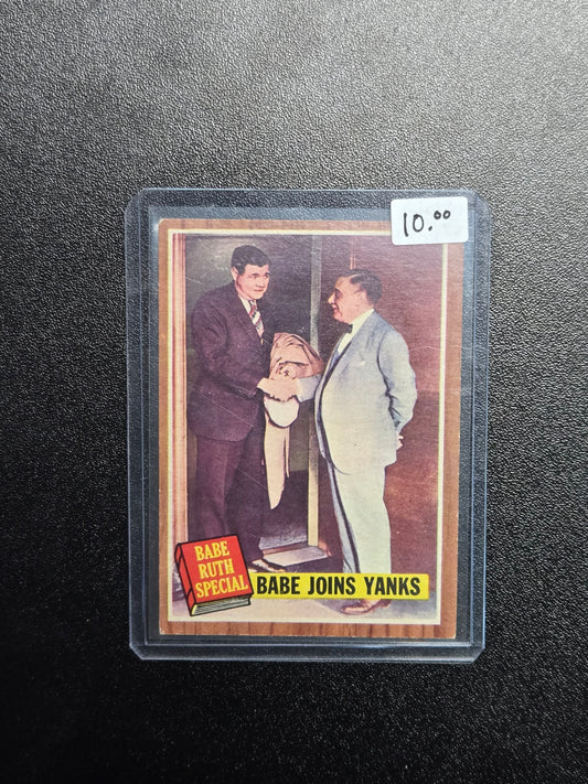1962 Topps Babe Ruth Joins Yanks #136