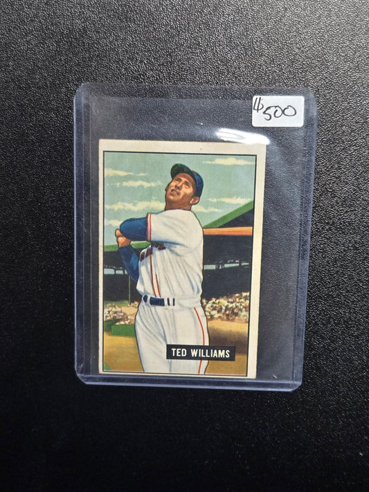 1951 Bowman #165 Ted Williams Boston Red Sox HOF