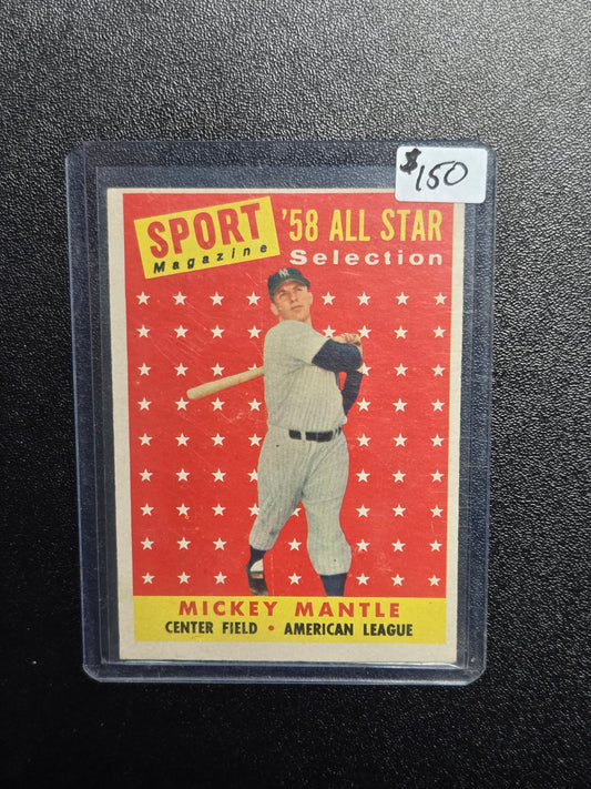 1958 Topps #487 Mickey Mantle All Star