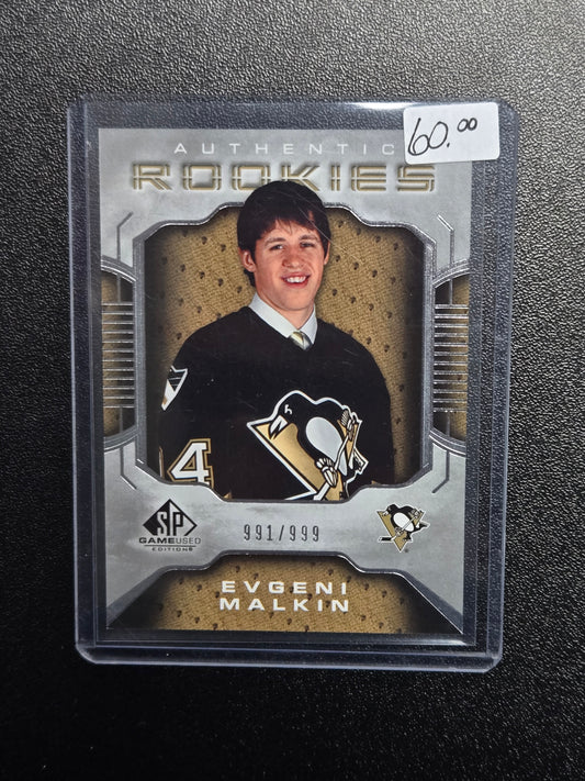 2006-07 SP Game Used Edition Authentic Rookies 991/999 Evgeni Malkin #149 Rookie
