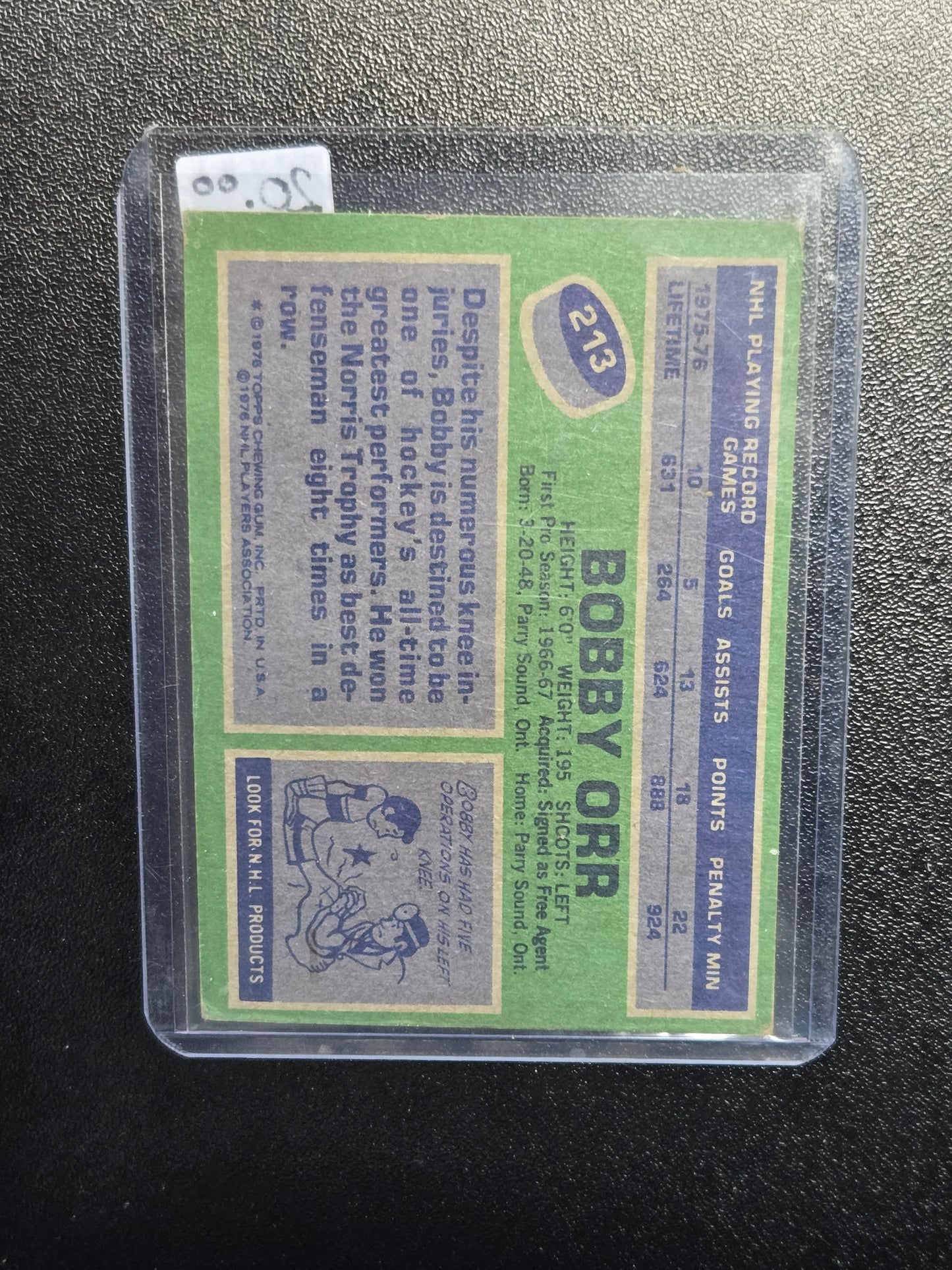 1976-77 Topps Bobby Orr #213