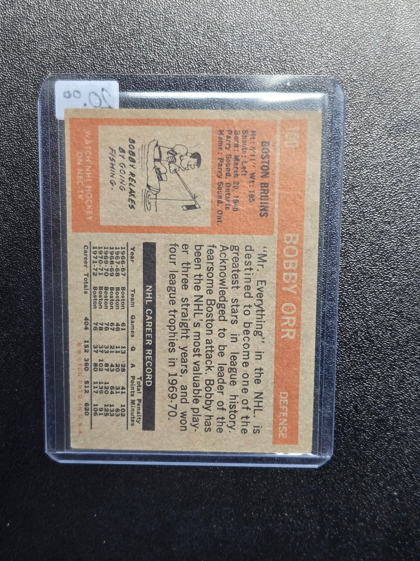 1972 Topps Hockey - #100 Bobby Orr