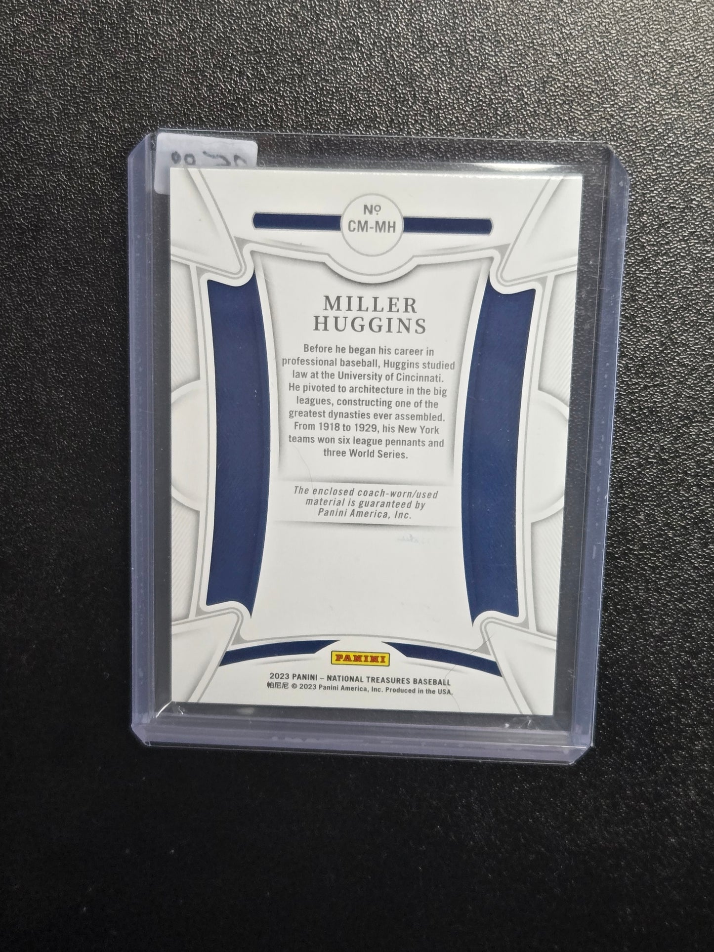 2023 Panini Miller Huggins #CM-MH 10/50 Bat