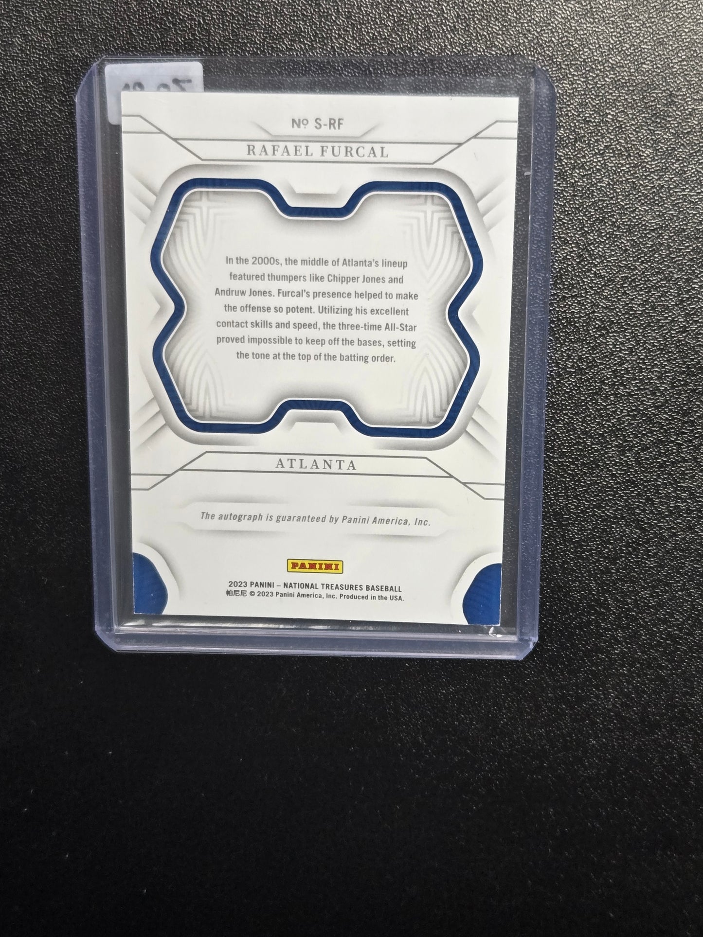 2023 Rafael Furcal Panini Auto #S-RF