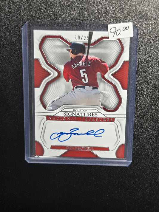 2023 Panini National Treasures Jeff Bagwell Auto 10/25 #S-JB