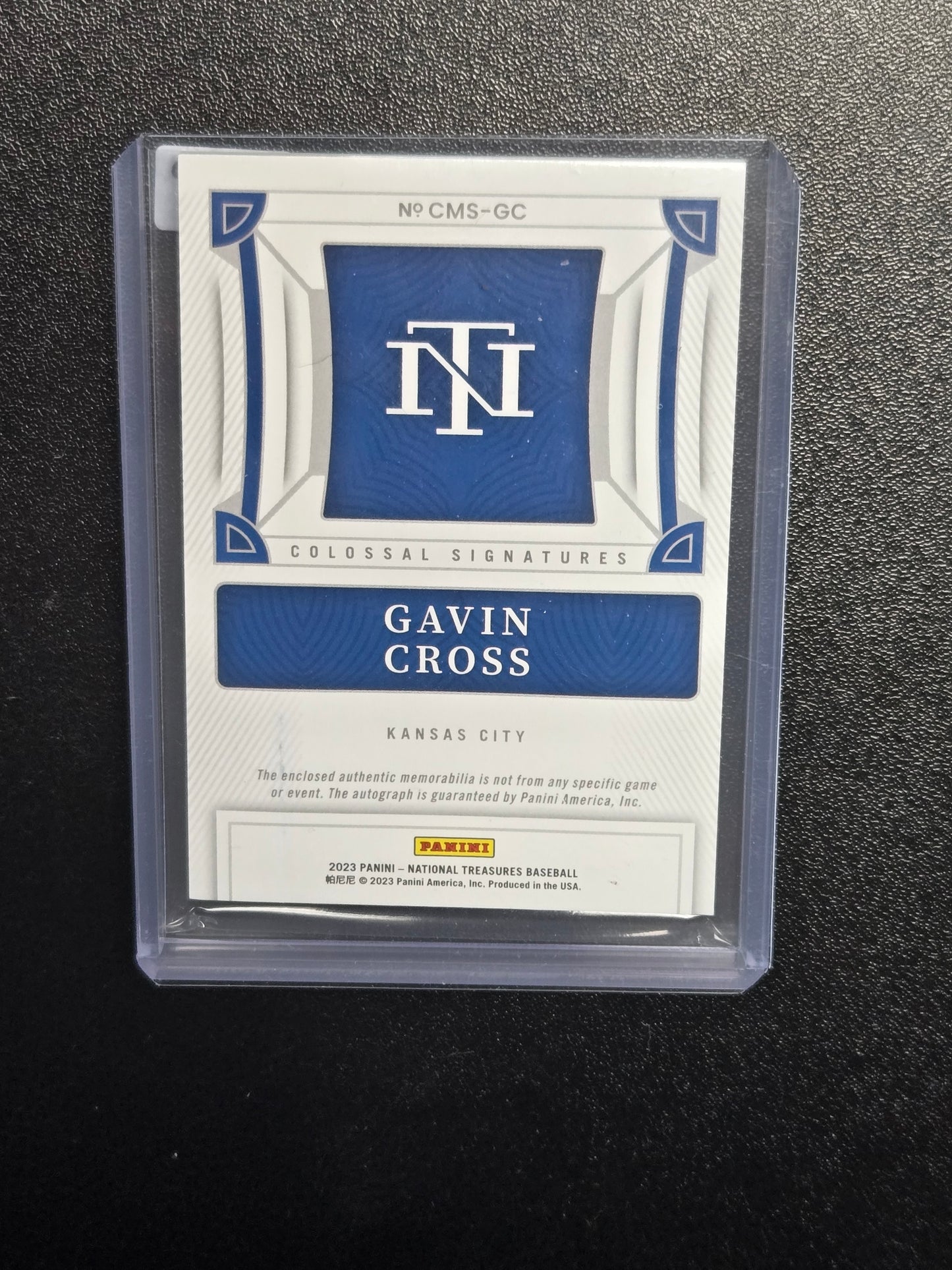 2023 Panini Gavin Cross Patch Auto 76/99 #CMS-GC