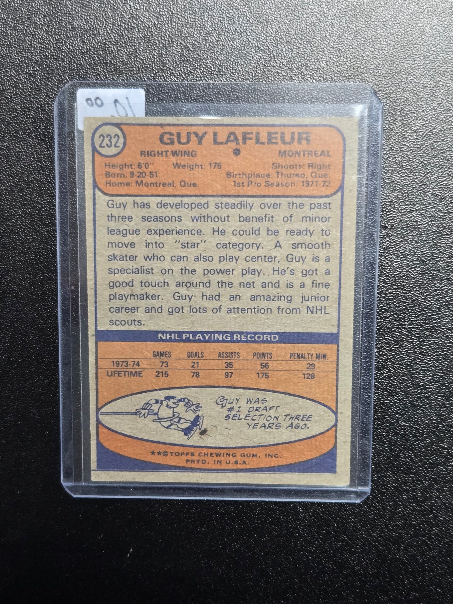 1974-75 Topps Guy Lafleur #232