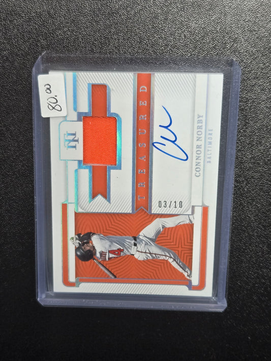 2023 Panini Connor Norby National Treasures Patch Auto 03/10 #TMS-CN