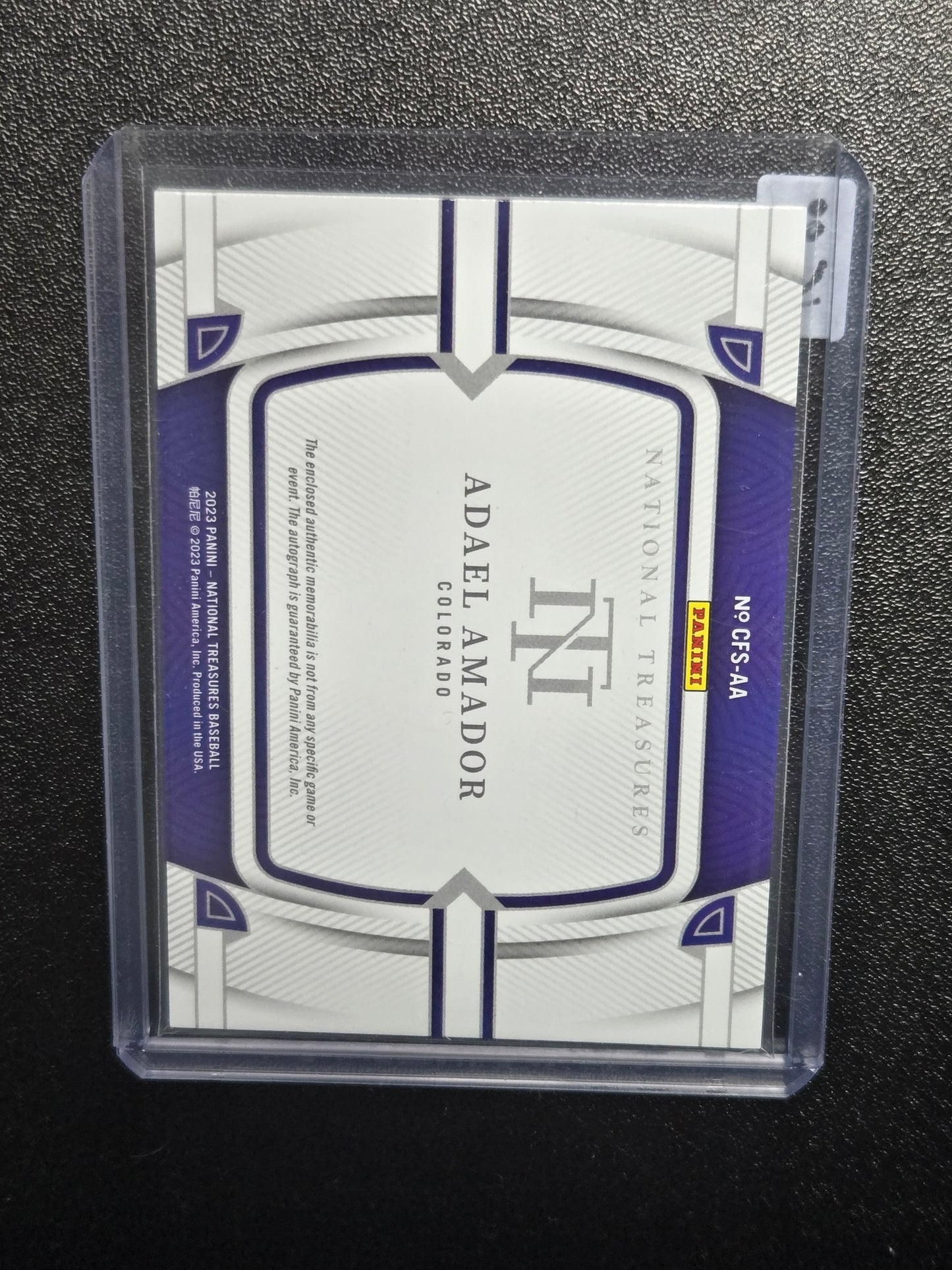 2023 Panini Adael Amador National Treasures Patch Auto 64/99 #CFS-AA
