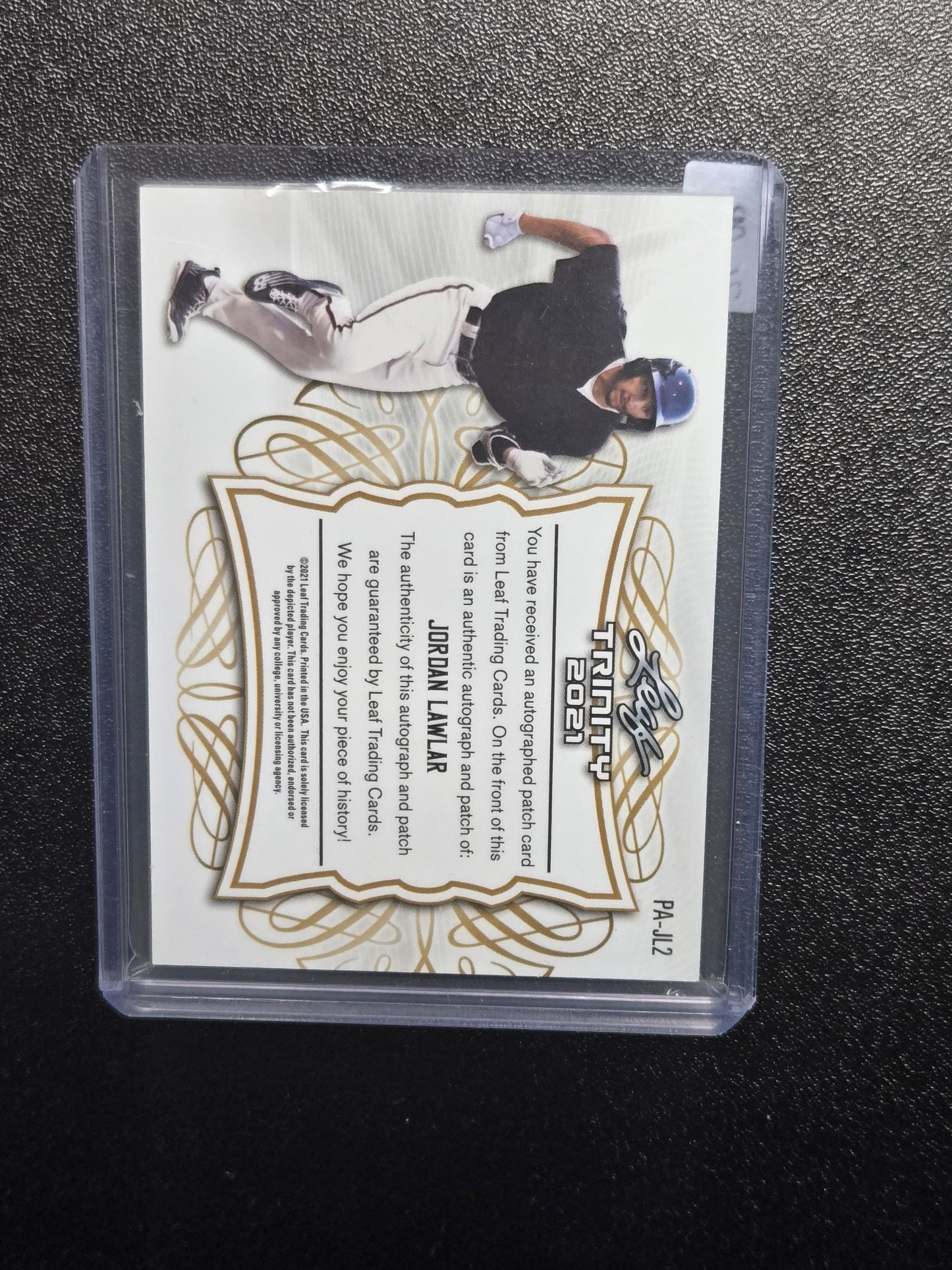 2021 Leaf Trinity Jordan Lawlar Patch Auto 6/50 #PA-JL2